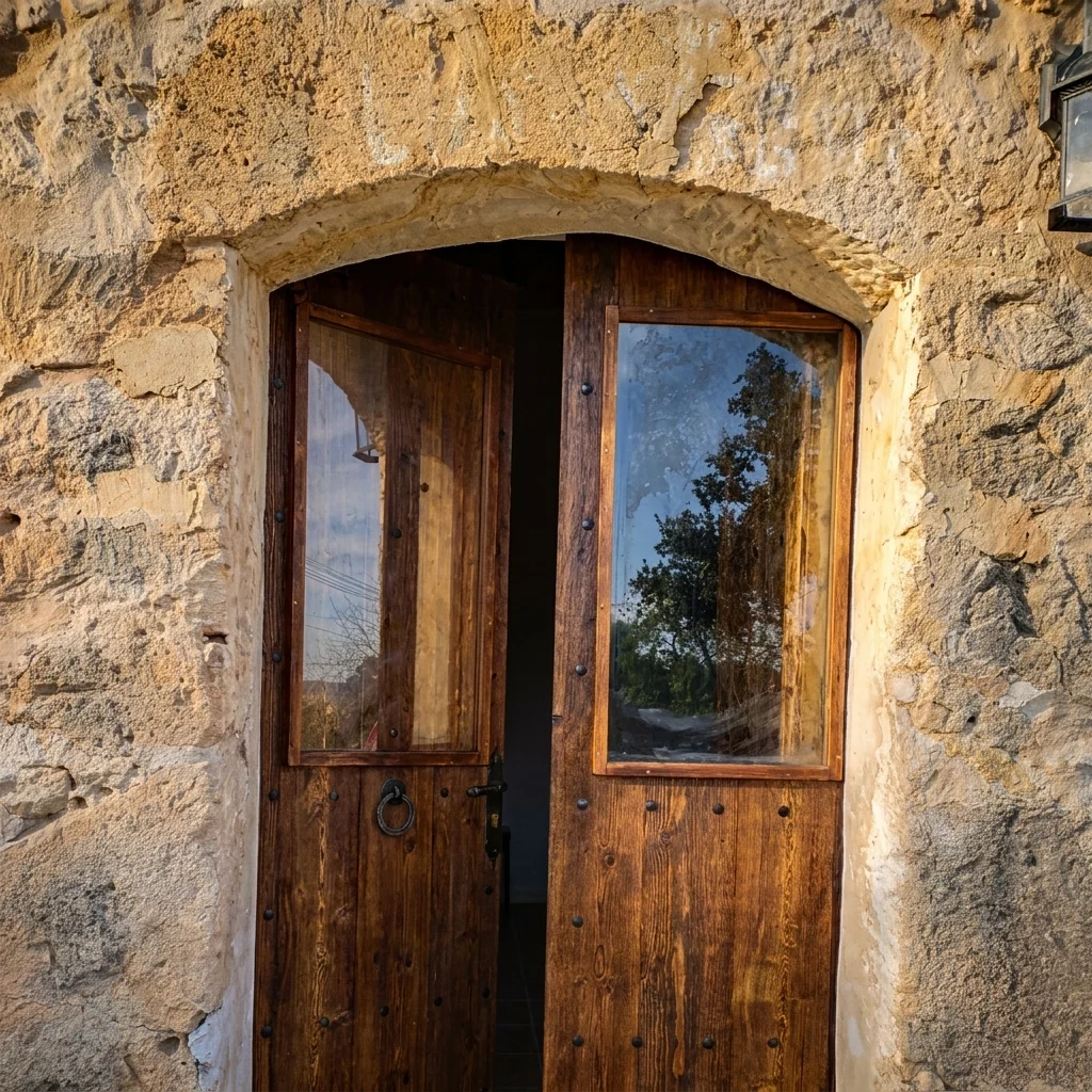 Puerta vidriera artesanal — foto 1