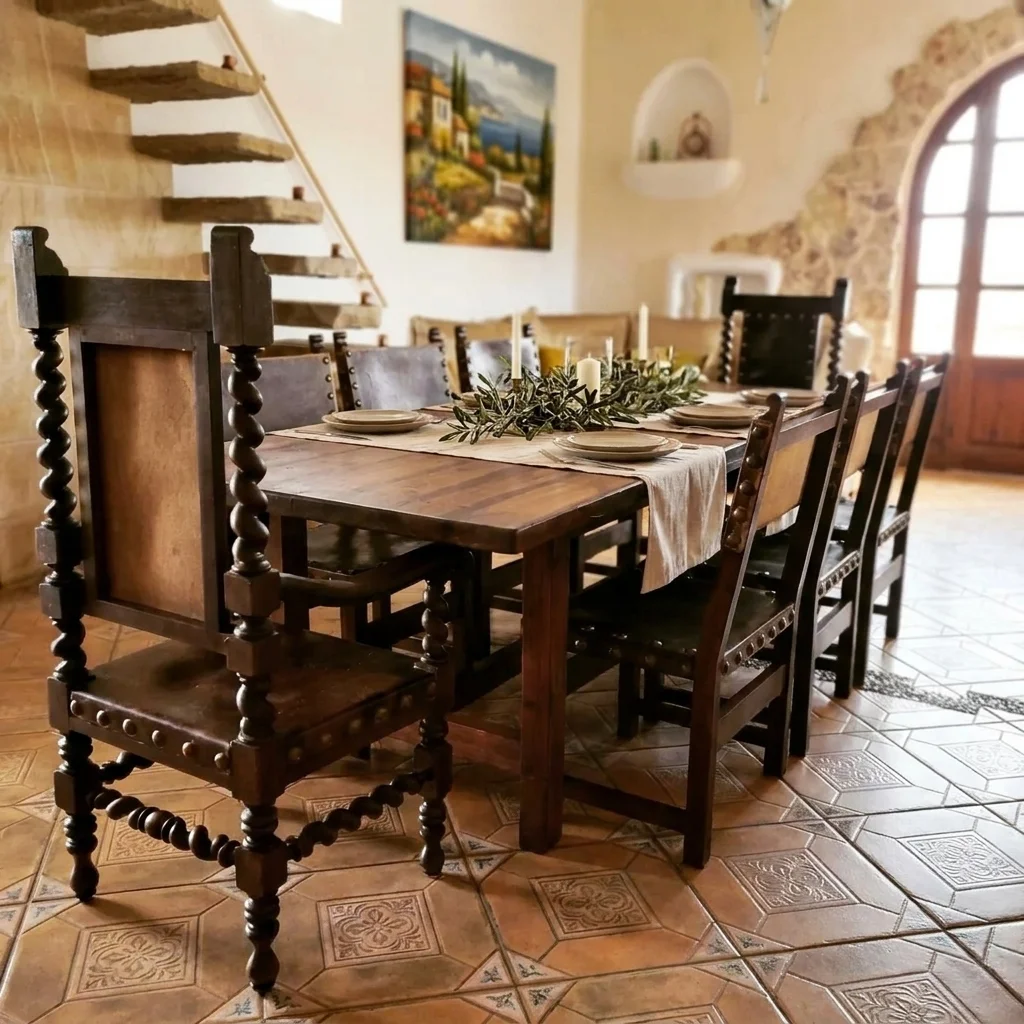 Conjunto de comedor rústico — foto 1
