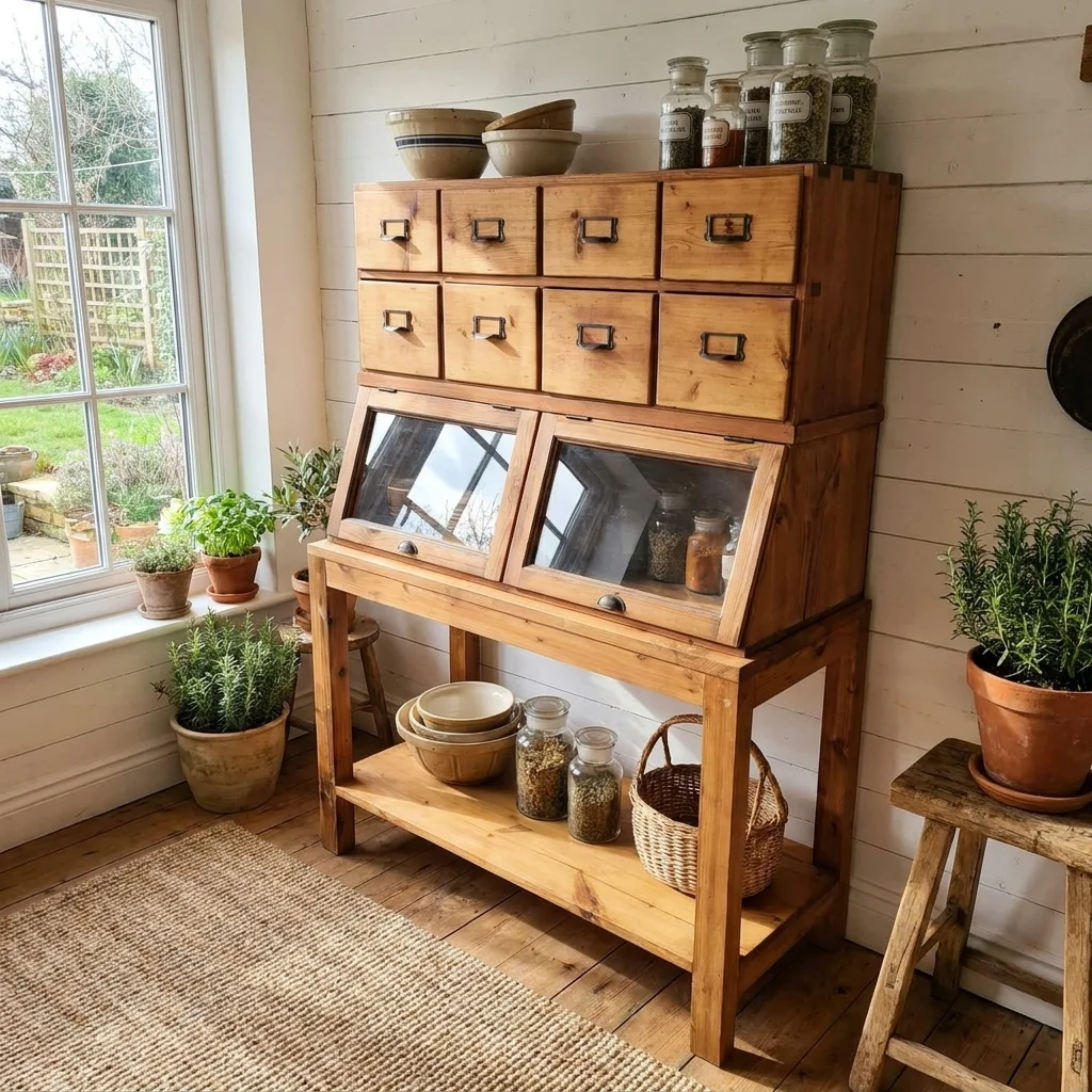 Mueble auxiliar rústico